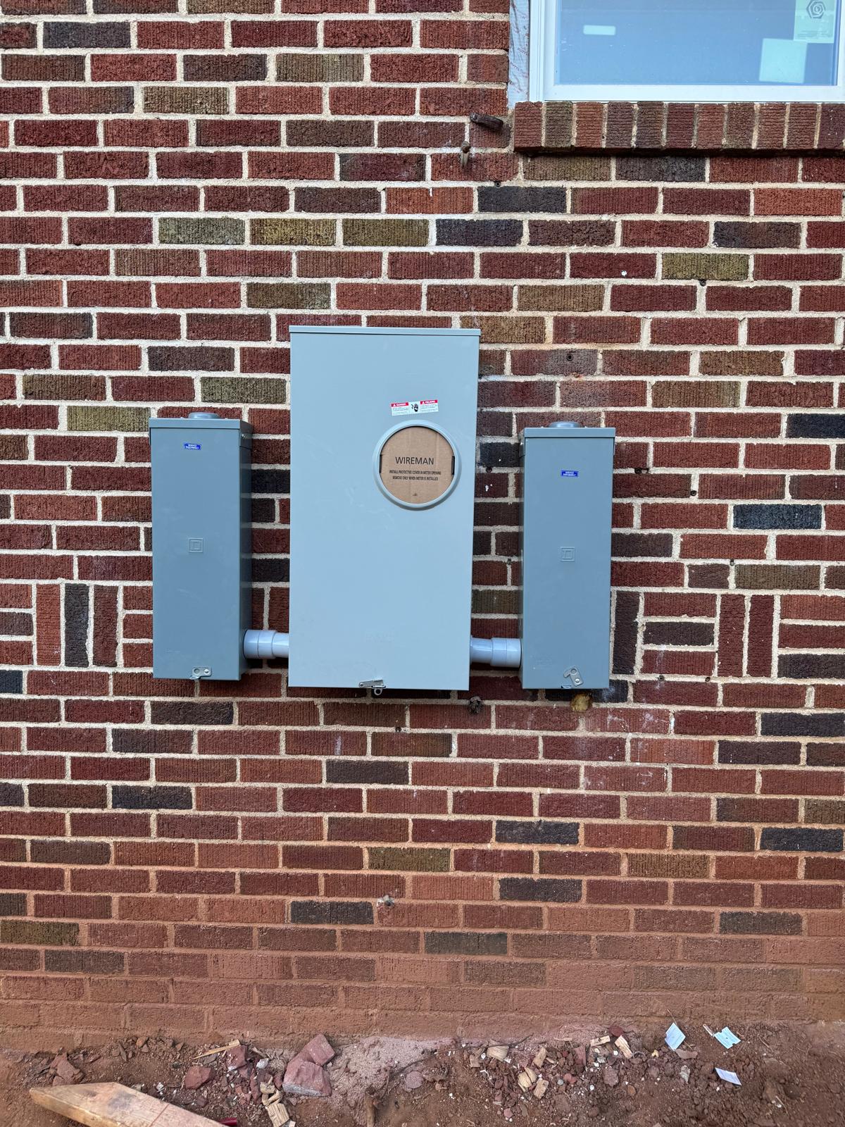New meter base & service